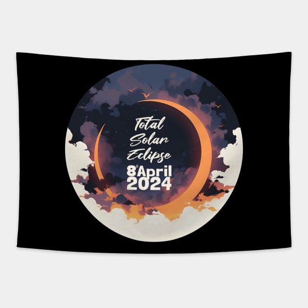 Stunning Solar Eclipse, Total Solar Eclipse Astronomy Art Tapestry by Moonfarer