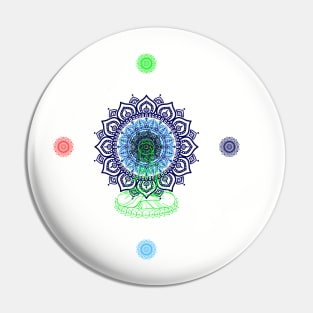 colorful Buddha mandala art Pin