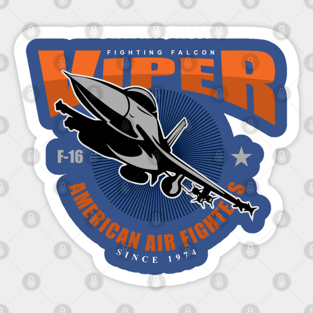 F 16 Viper Patch Usaf Fighter Plane Sticker Teepublic