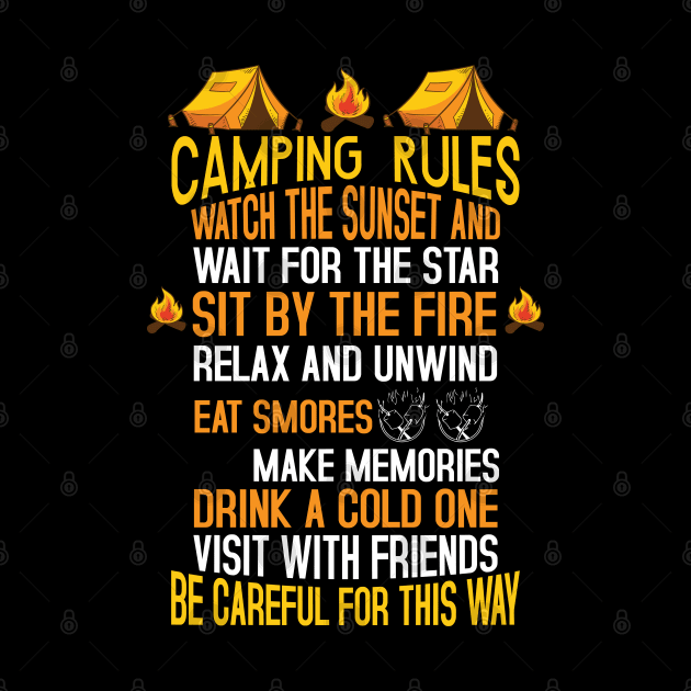 Camping Rules Camper by RRADesign