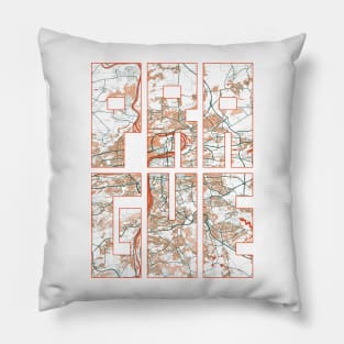 Prague, Czech Republic City Map Typography - Bohemian Pillow