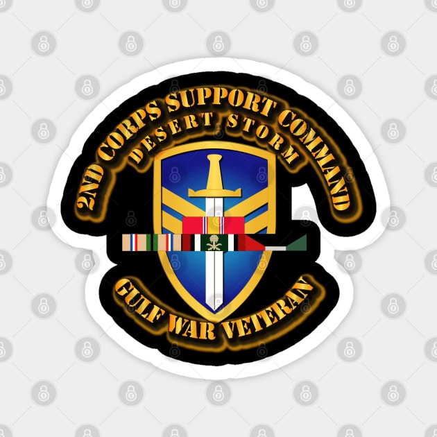 2nd Corps Support Command w DS SVC Ribbons Magnet by twix123844