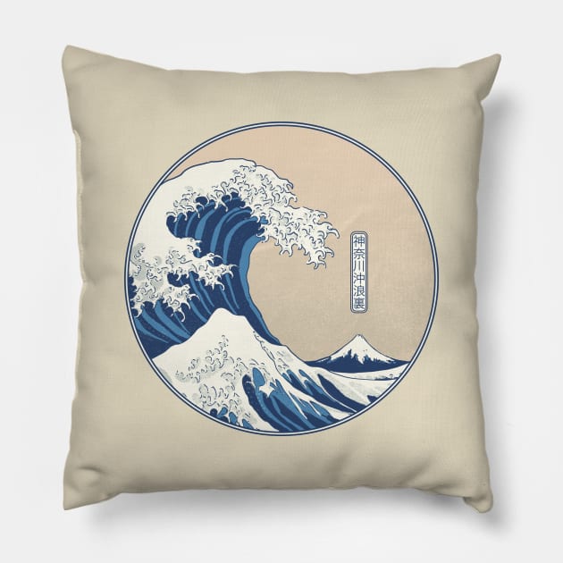 Great Wave Pillow by FanFreak