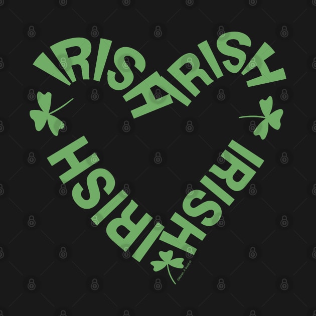 Irish Text Heart by Barthol Graphics