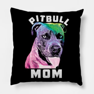 Womens Blue Nose Pitbull Mom Pop Art Style Cool Pit Pillow