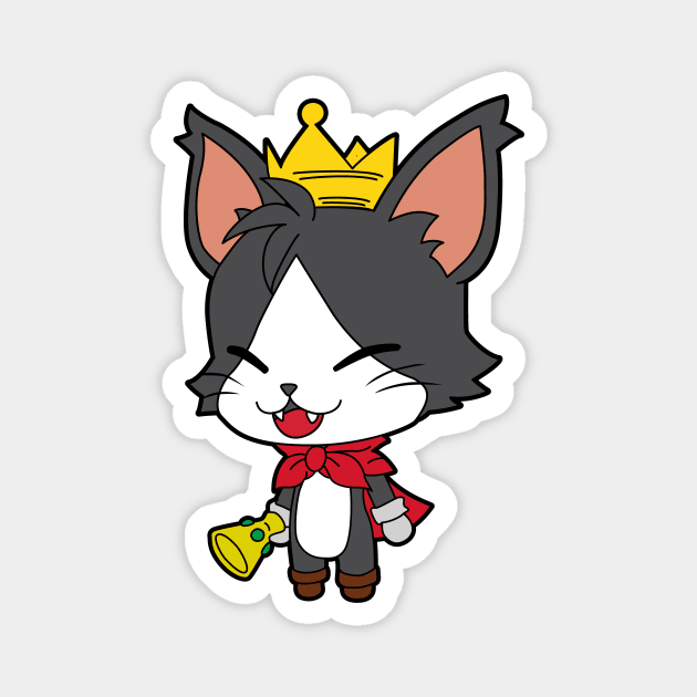 Cute Cait Sith Magnet by JamesCMarshall