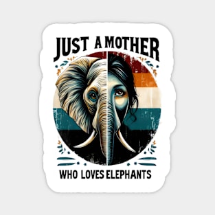 Just a Mothers Love for Elephants Magnet
