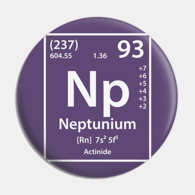 Neptunium Element Pin by cerebrands