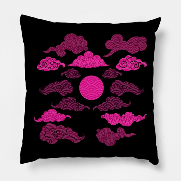 colorful clouds Pillow by BZART