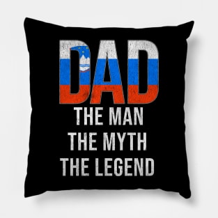 Slovenian Dad The Man The Myth The Legend - Gift for Slovenian Dad With Roots From Slovenian Pillow