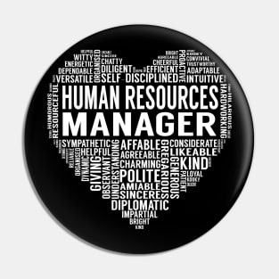 Human Resources Manager Heart Pin