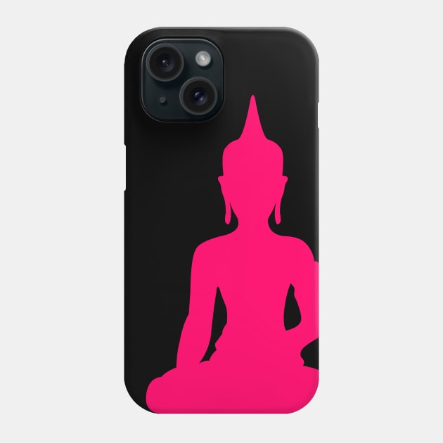 Pink Neon Buddha Phone Case by XOOXOO