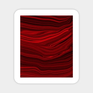 Red and Black Liquid Marble Textute Magnet