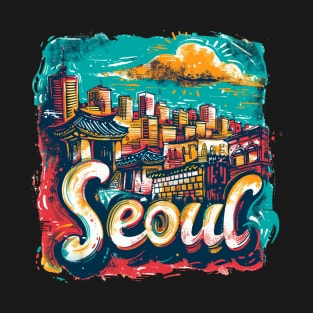 Seoul Retro South Korea t-shirt T-Shirt