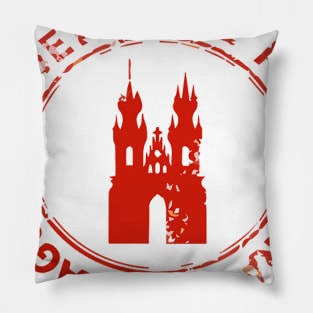 praque stamp t-shirt Pillow