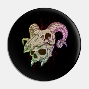 Skull Horn Pin