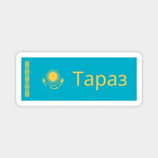 Taraz City in Kazakhstan Flag Magnet