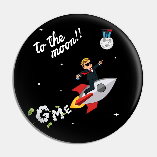 To the moon with WSB Pin by JamesCMarshall