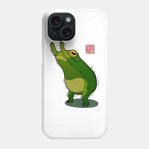 Yoga Frog Chair Pose Phone Case by DingHuArt