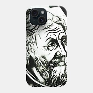 Ptolemy Black and White Portrait | Ptolemy Artwork 3 Phone Case