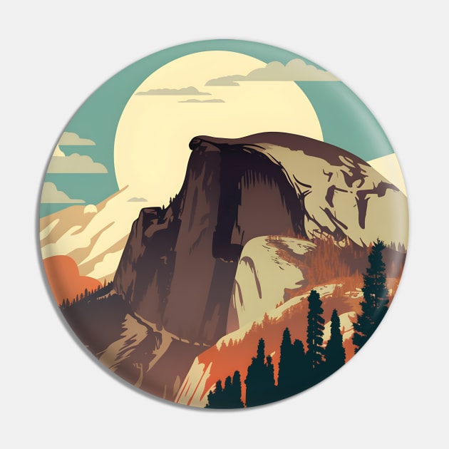 Yosemite National Park Half Dome Pin by goodwordsco