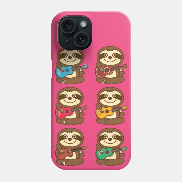 Sloth Ukulele Phone Case by Plushism