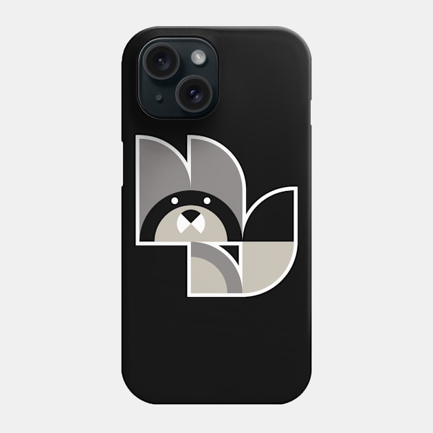 Quadrant Raccoon Phone Case by carter