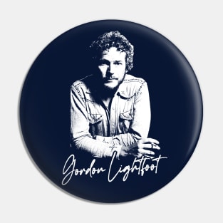 Gordon Lightfoot / Retro Style Country Fan Design Pin