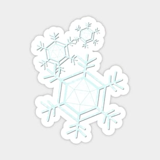 Dice Snowflake - Snowfall ( Dungeons and Dragons / DnD Inspired ) Magnet