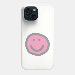 Prism Pink Round Happy Face with Smile Phone Case