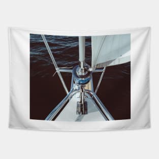 Sailing proud in the sun Tapestry