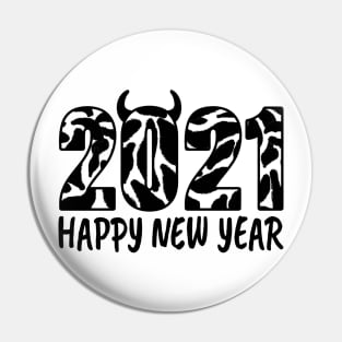 2021 Bull, Happy Chinese New Year, Happy New Year 2021, 2021 Year of The Ox, Symbol of the Year 2021, Pin