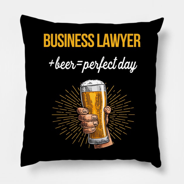 Business Lawyer Beer T-Shirt Business Lawyer Funny Gift Item Pillow by Bushf