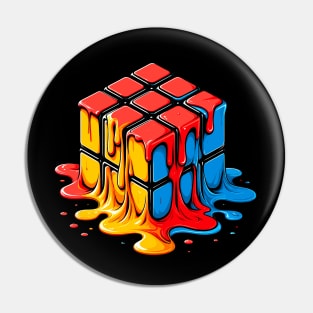 Melting Rubiks Cube Pin