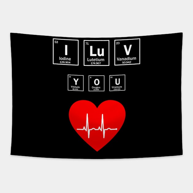 I LOVE YOU RED HEART Tapestry by Context