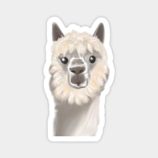 Cute Alpaca Drawing Magnet