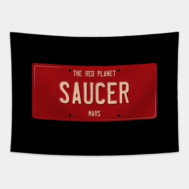 Mars License Plate Tapestry by GloopTrekker Select