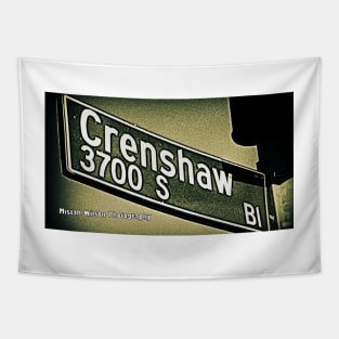 Crenshaw Boulevard, Los Angeles, California by Mistah Wilson Tapestry