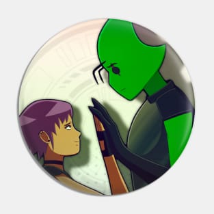 Hax And Kate Cover Art Pin