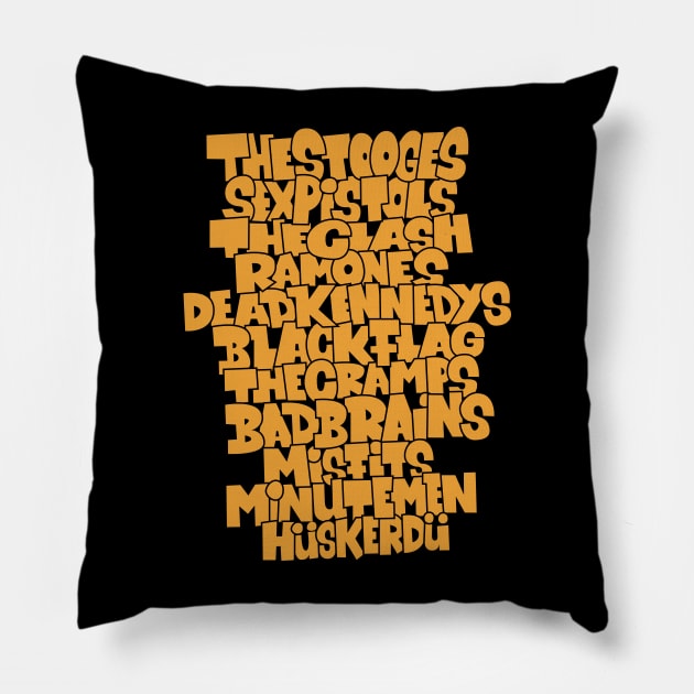 Punk Legends. Cult punk bands design. Punk rock will never die! Punk, ska, Oi. Pillow by Boogosh