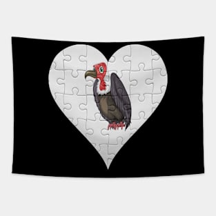 Jigsaw  Vulture Heart Design - Birds Vulture Tapestry