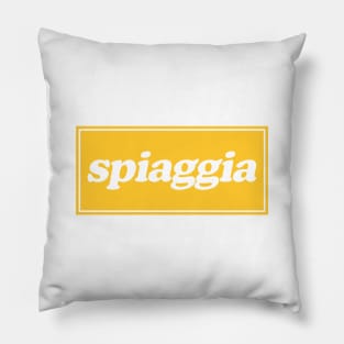 Spiagga Yellow Retro Pillow