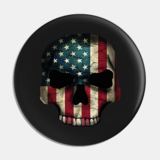American Flag Skull Pin