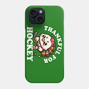 Thankful for Hockey Cute Kawaii Turkey Phone Case