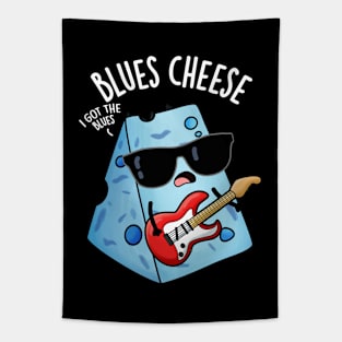 Blues Cheese Funny Food Puns Tapestry