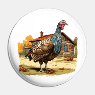 Farm Turkey Pin