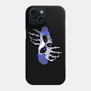 The skull peeks through the crack , colour. Phone Case