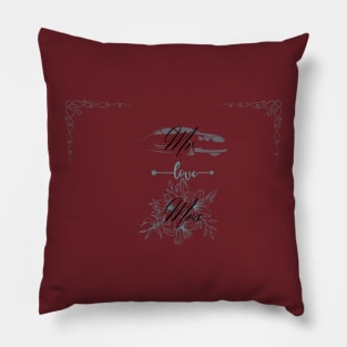 Mr love Mrs / Cute couple design Pillow