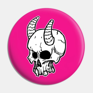 Horny Skull Pin