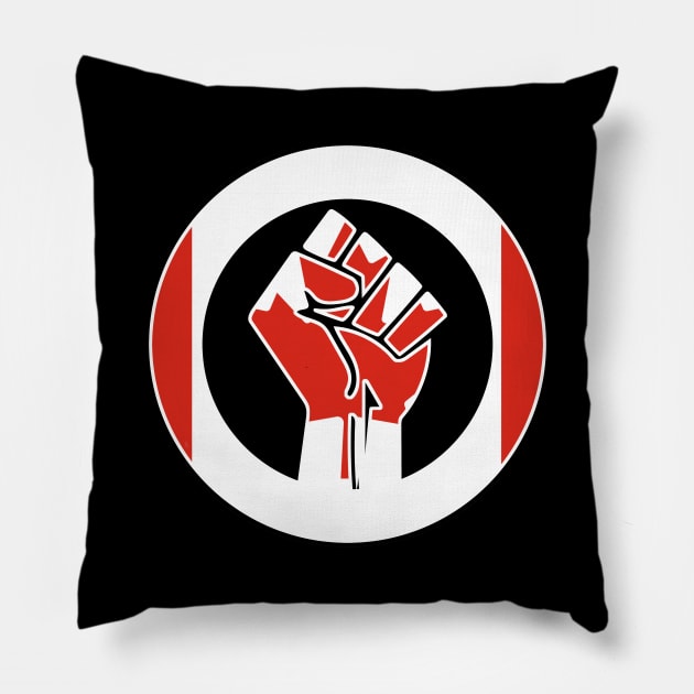 Black Lives Matter Fist Circled Flag Canada Pillow by aaallsmiles